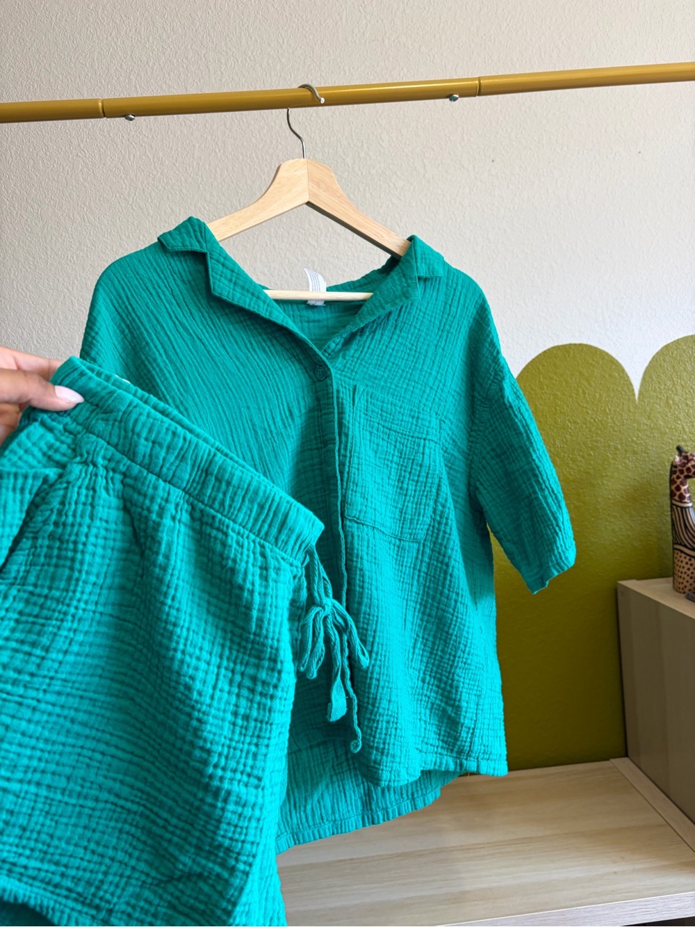 Teal Two-Piece Gauze Lounge Set
MEDIUM